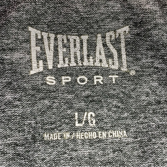 Large Everlast Grey Pink Athletic Tee Activewear T Shirt Stretch V Neck - Picture 6 of 9